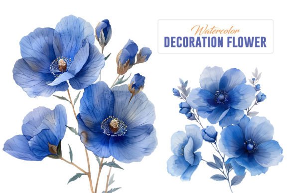 Download Watercolor Decorative Flowers - Decorative flowers Collection