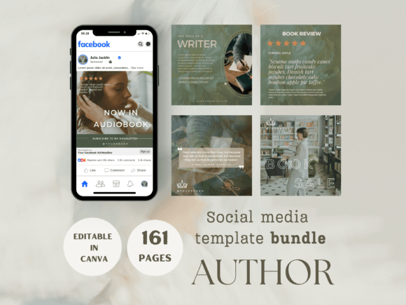 Download Author Social Media Template Bundle - Template bundle Collection
