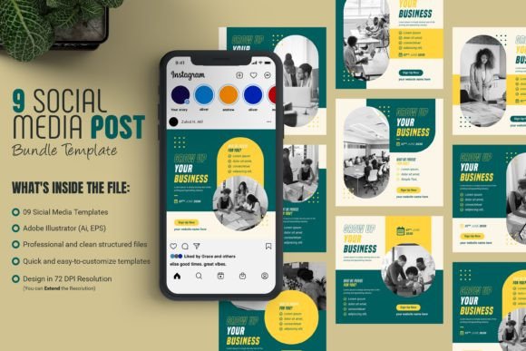 Download Social Media Cover Post Template Bundle - Template bundle Collection